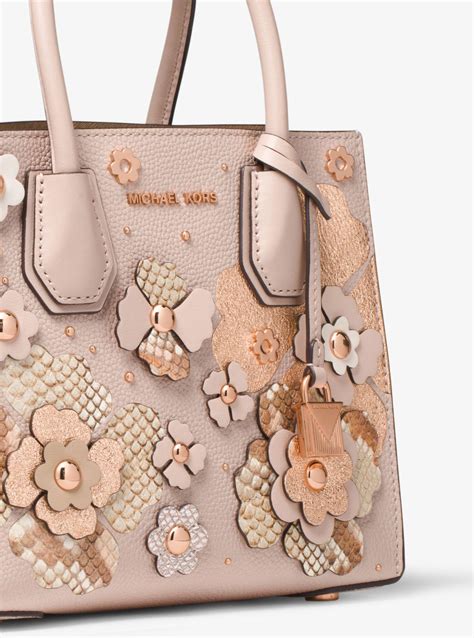 michael michael kors mercer floral embellished leather crossbody|Michael Kors Crossbody thick strap.